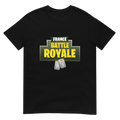 black France Battle Royale t-shirt front, dark humor graphic tee
