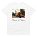 white Souvenir de France t-shirt front, dark humor graphic tee