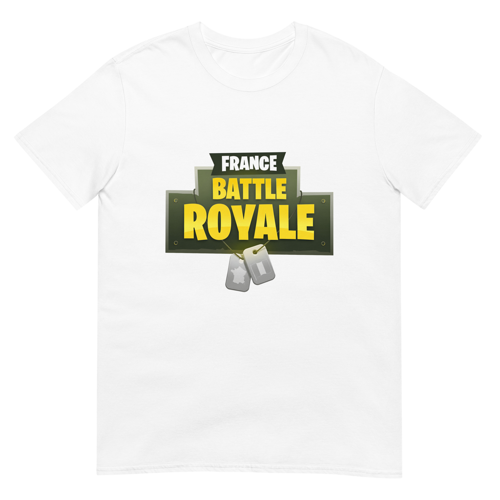 white France Battle Royale t-shirt front, dark humor graphic tee